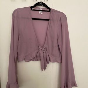 Super cute crop and wrap shirt